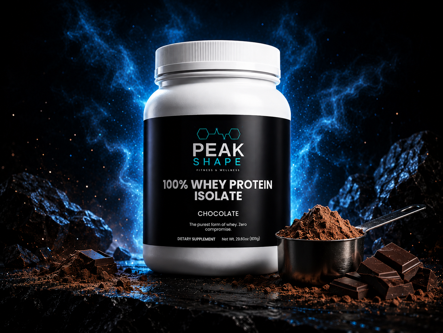 Aislado de proteína de suero 100% (Chocolate)