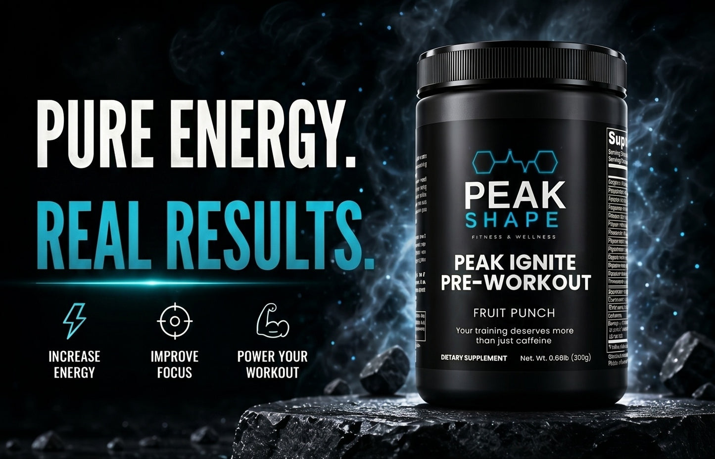 PEAK IGNITE Pre-Workout Powder (Fruit Punch)